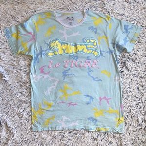 Le Tigre TShirt Tiger Graphic Pastel Camouflage